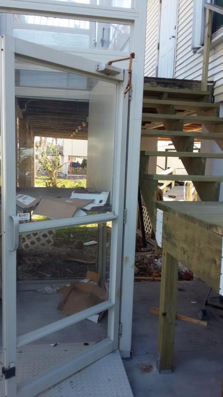 This outdoor elevator at a disabled child&#039;s home was severely damaged. The parents were distraught.